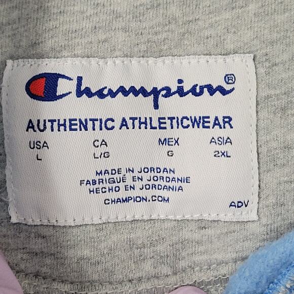 Champion C-Logo Hoodie Large 23x25 Powerblend Baggy Cropped - Picture 6 of 16